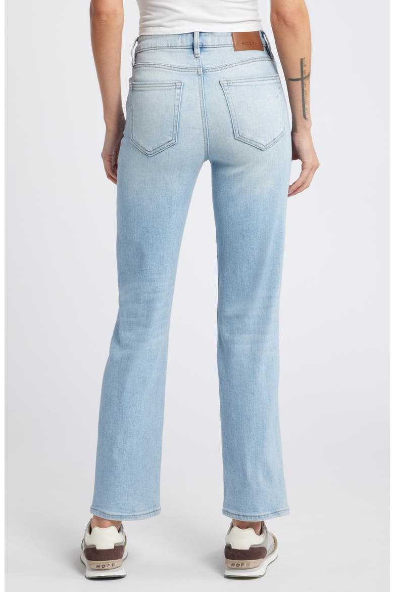 Ripped Straight Leg Jeans, Alternate, color, LIGHT WASH