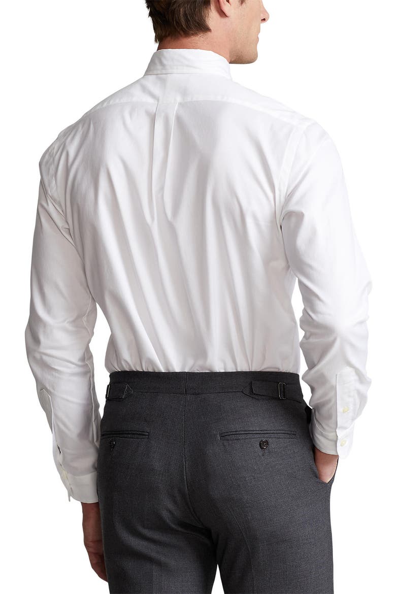 Washed Pinpoint Oxford Button-Down Shirt, Alternate, color, WHITE