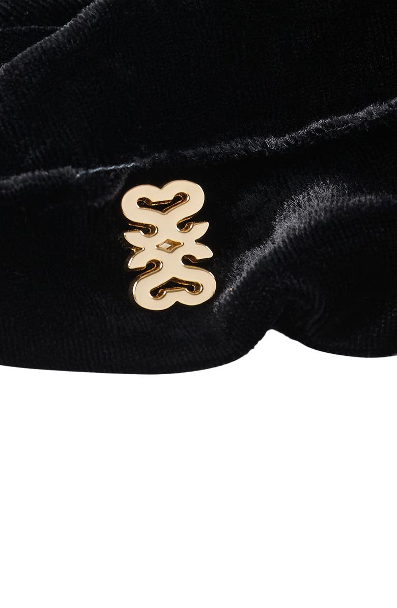 SANDRO Velvet scrunchie, Alternate, color, Black