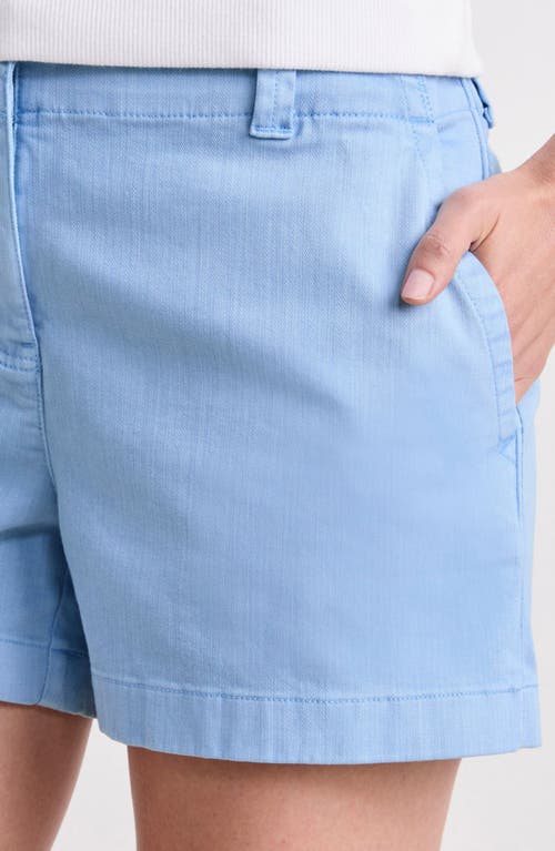 Vineyard Vines Herringbone Stretch Cotton Shorts In Jake Blue