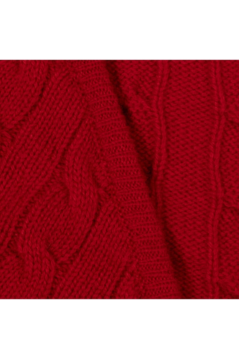Cable Pom Pom Bandana, Alternate, color, Rl 2000 Red
