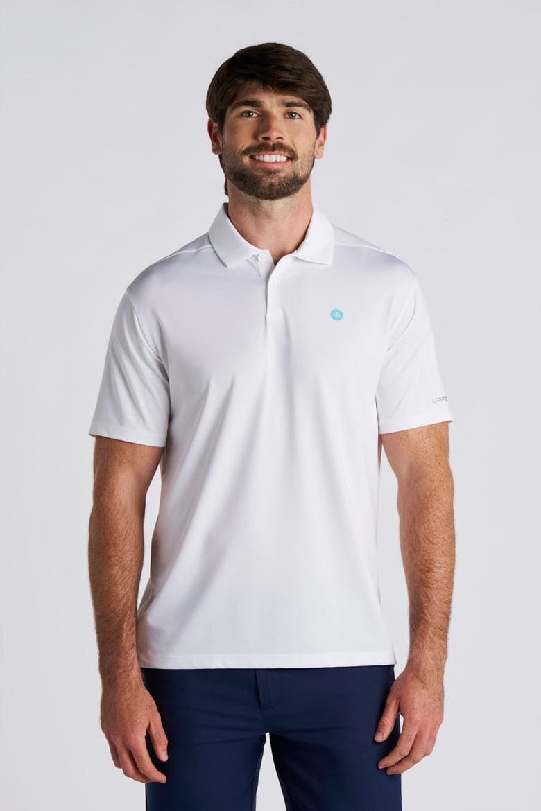 Men's Victory Lap Short Sleeve Polo, UPF 50+ Sun Protection, Alternate, color, White