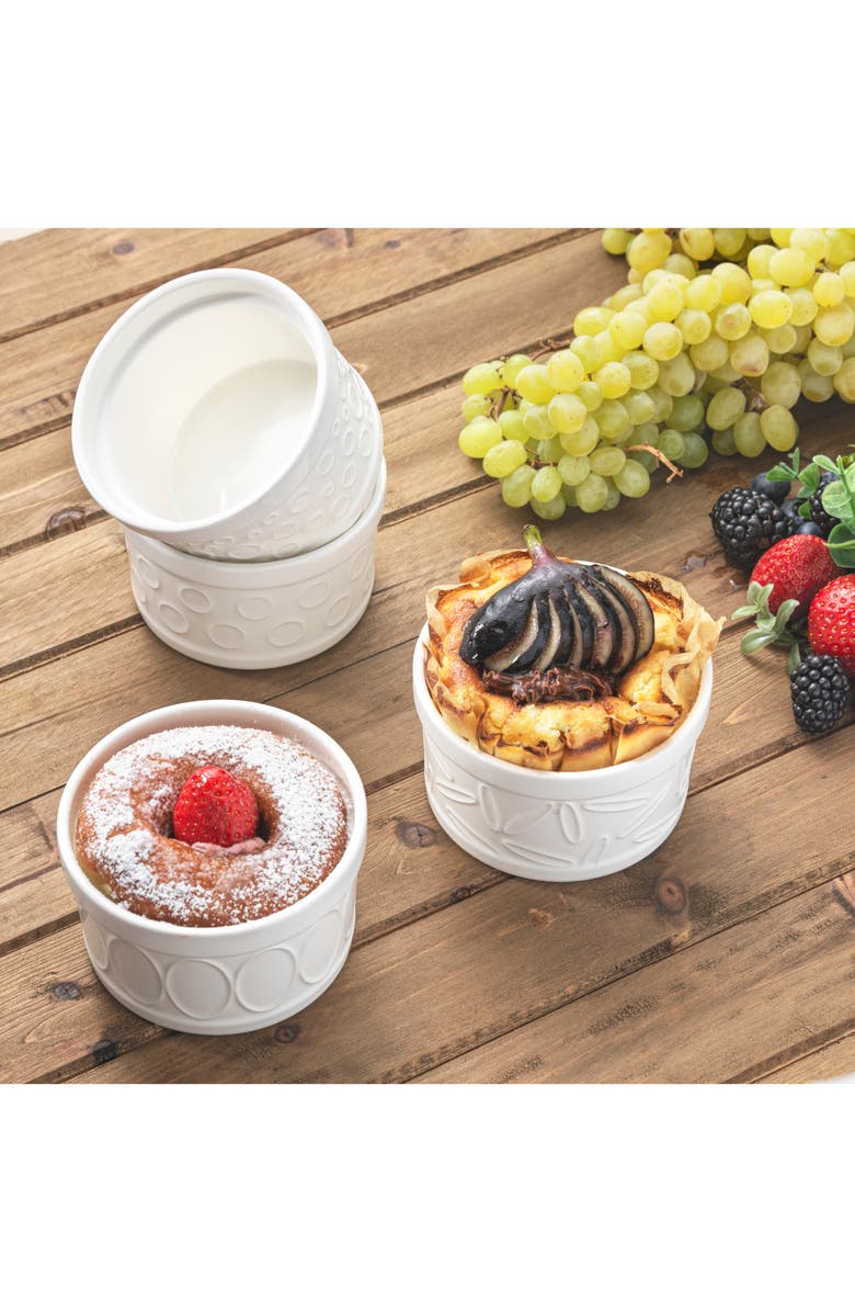 JoyJolt Porcelain Ramekins - Set of 4, Alternate, color, 