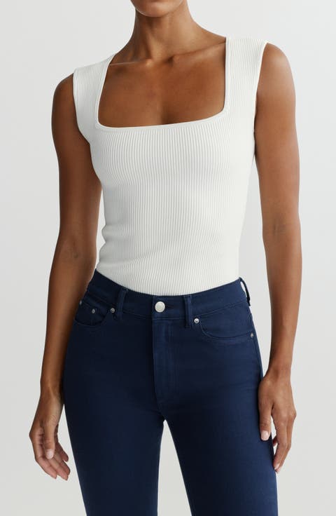 Rib Square Neck Tank