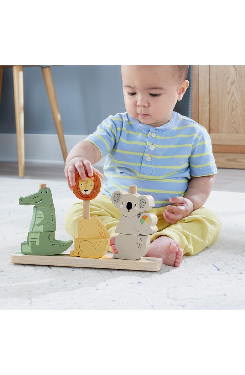FISHER PRICE Stack N Sort Animals Wooden Play Set, Alternate, color, 