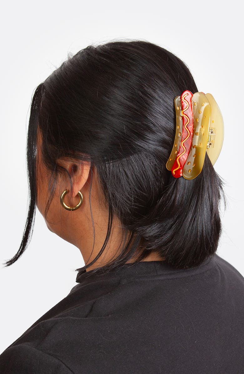 doiy Hotdog Claw Clip, Alternate, color, Red Multi