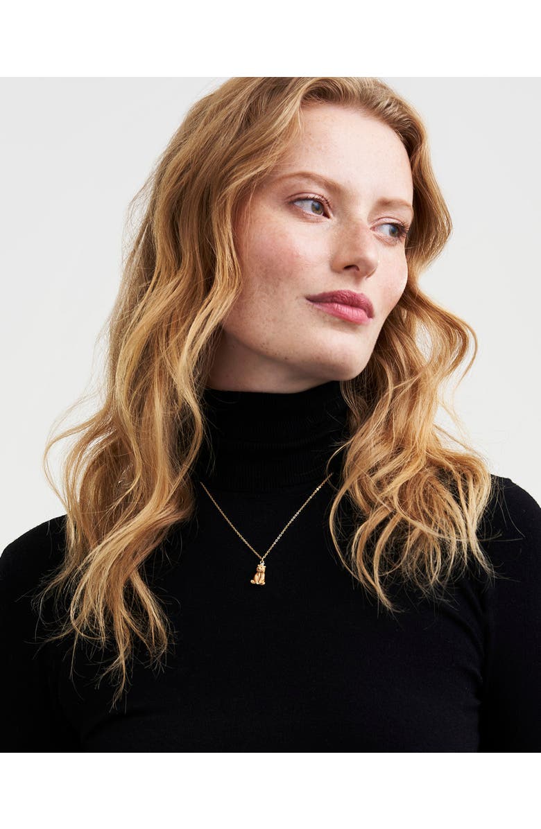 Fable England Party Bear Gold Chain Necklace, Alternate, color, Gold