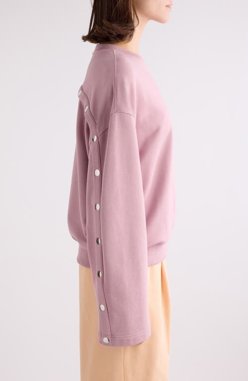 Dries Van Noten Snap Sleeve Sweatshirt In Pink