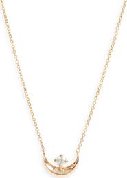 Dana Rebecca Designs Reese Brooklyn Knife Edge Crescent Pendant Necklace