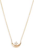 Dana Rebecca Designs Reese Brooklyn Knife Edge Crescent Pendant Necklace