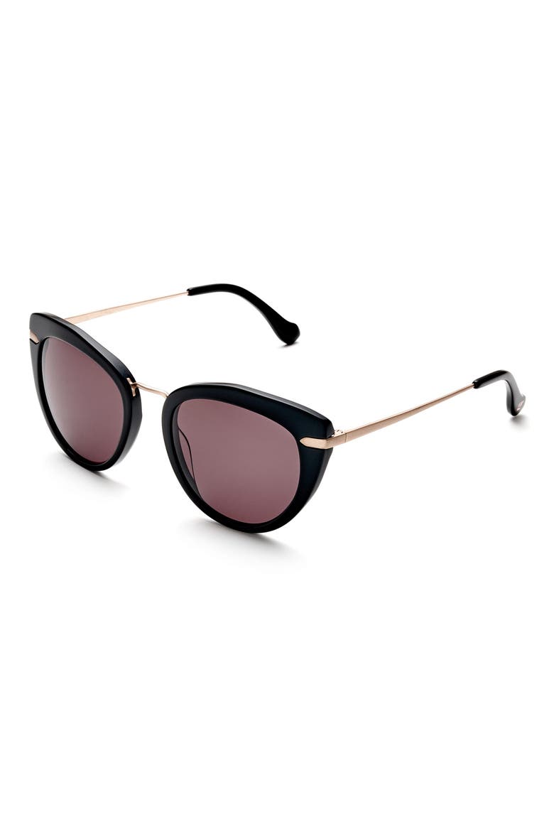 Let Her Dance 51mm Round Sunglasses, Alternate, color, CARBON