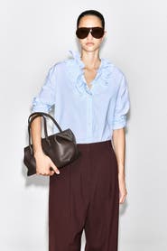 COS Ruffle-collar Seersucker Blouse