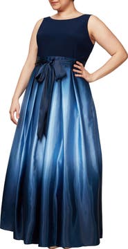 SL FASHIONS Ombrè Satin Gown