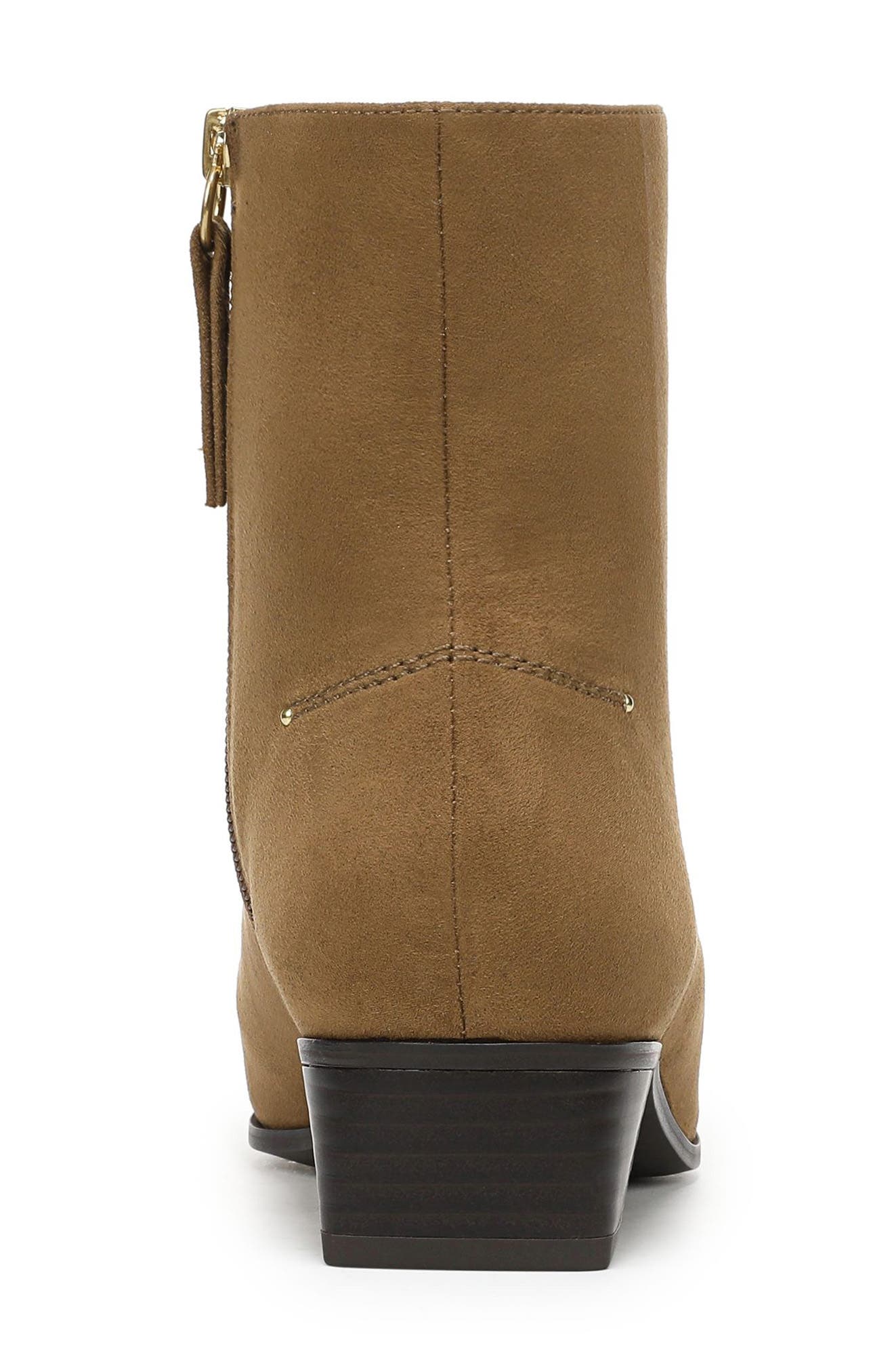 Finella Faux Leather Bootie, Alternate, color, BROWN