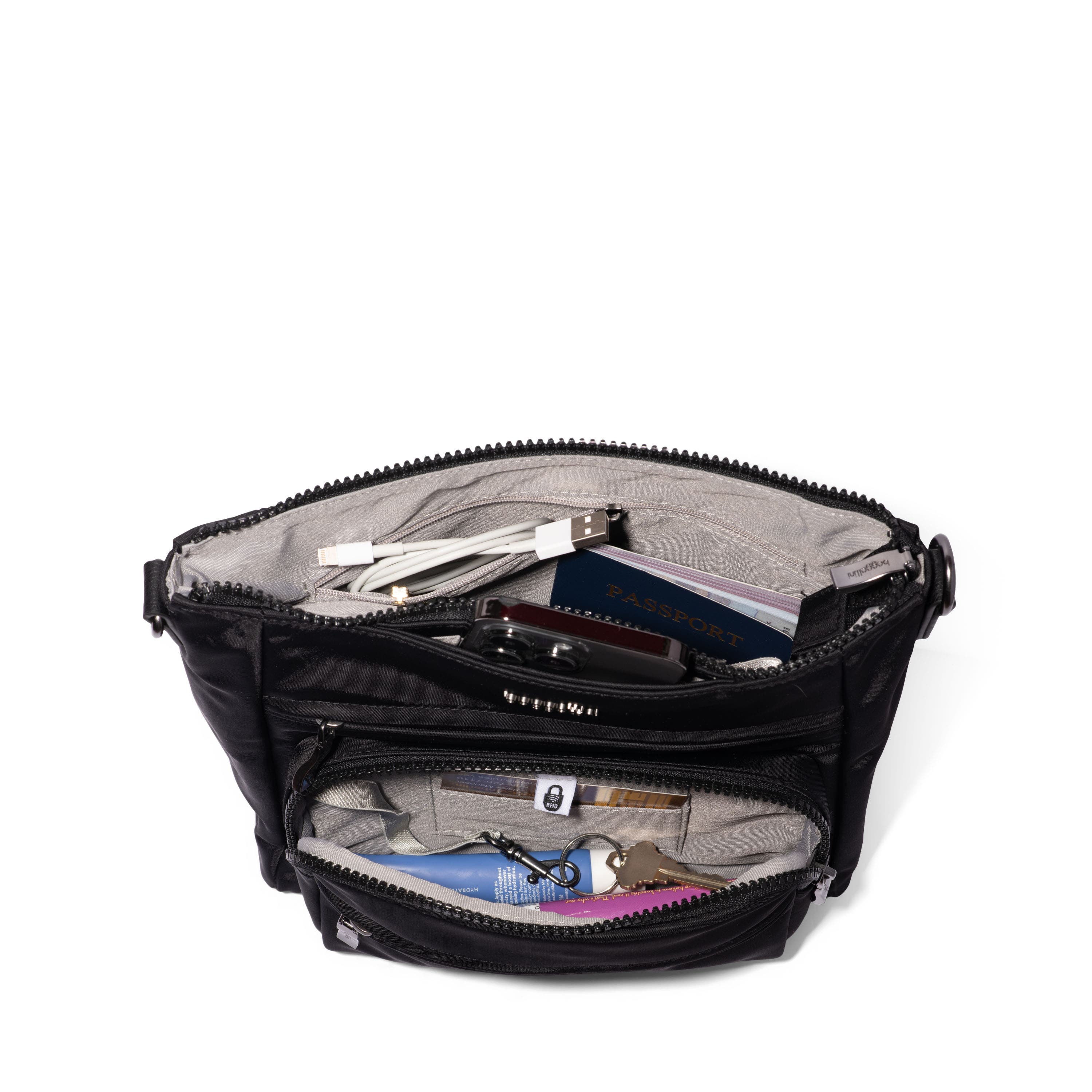 BAGGALLINI Nolita Convertible Crossbody, Alternate, color, Black Twill