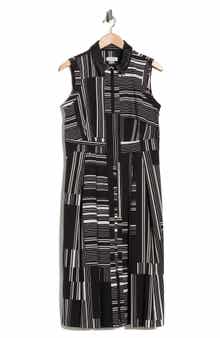 Calvin Klein Stripe Sleeveless Shirtdress