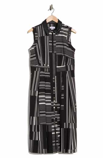 Calvin Klein Stripe Sleeveless Shirtdress