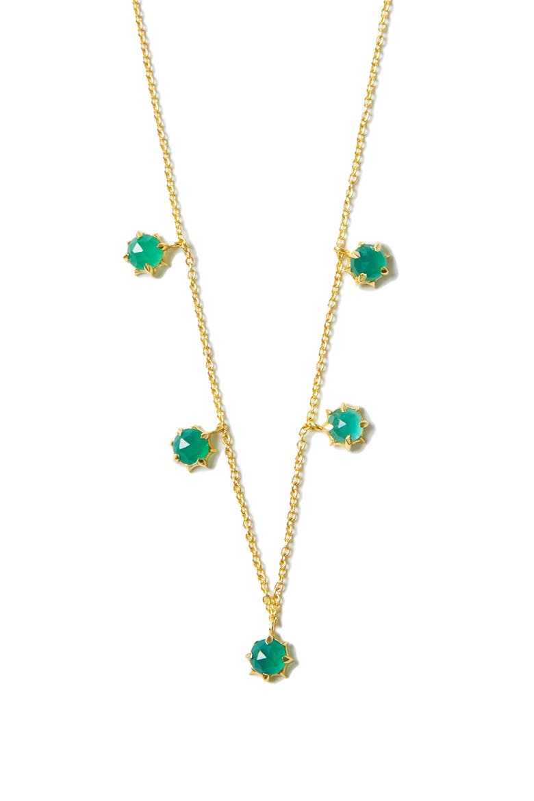 Shaky Green Onyx Necklace, Main, color, GOLD