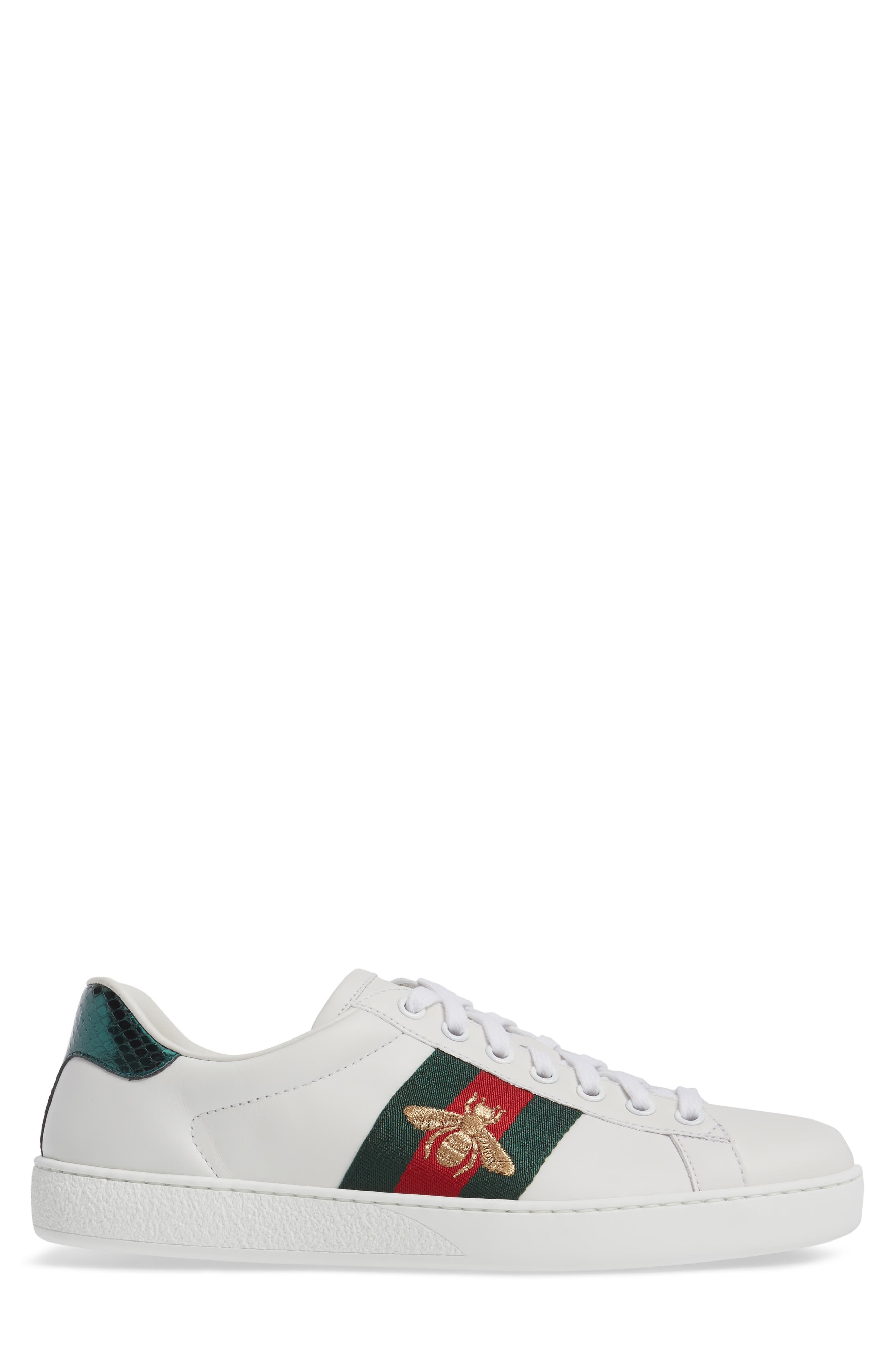 Gucci New Ace Sneaker, Alternate, color, Bianco Multi Leather