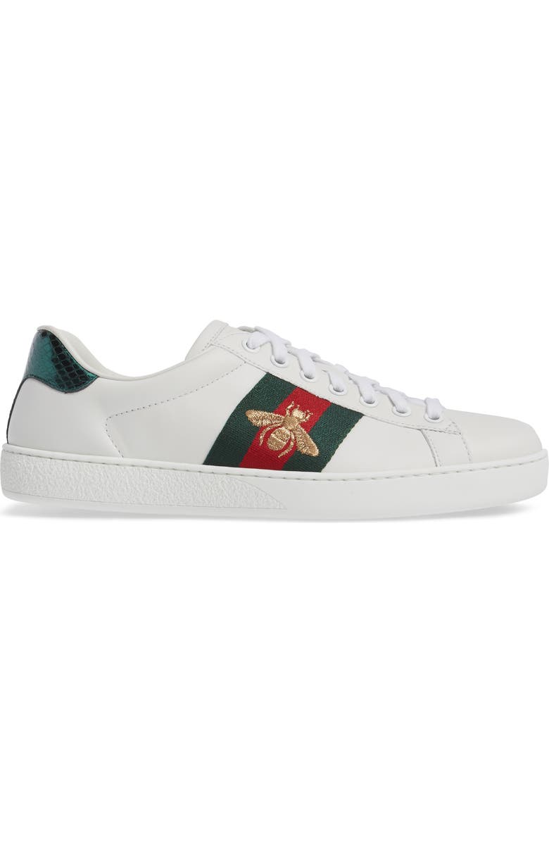 Gucci New Ace Sneaker, Alternate, color, Bianco Multi Leather