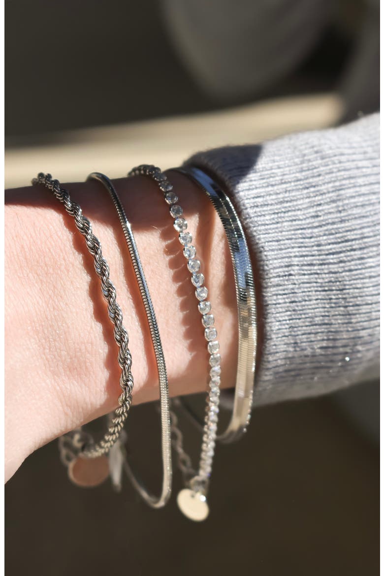 Sophia Snake Chain Bracelet, Alternate, color, SILVER