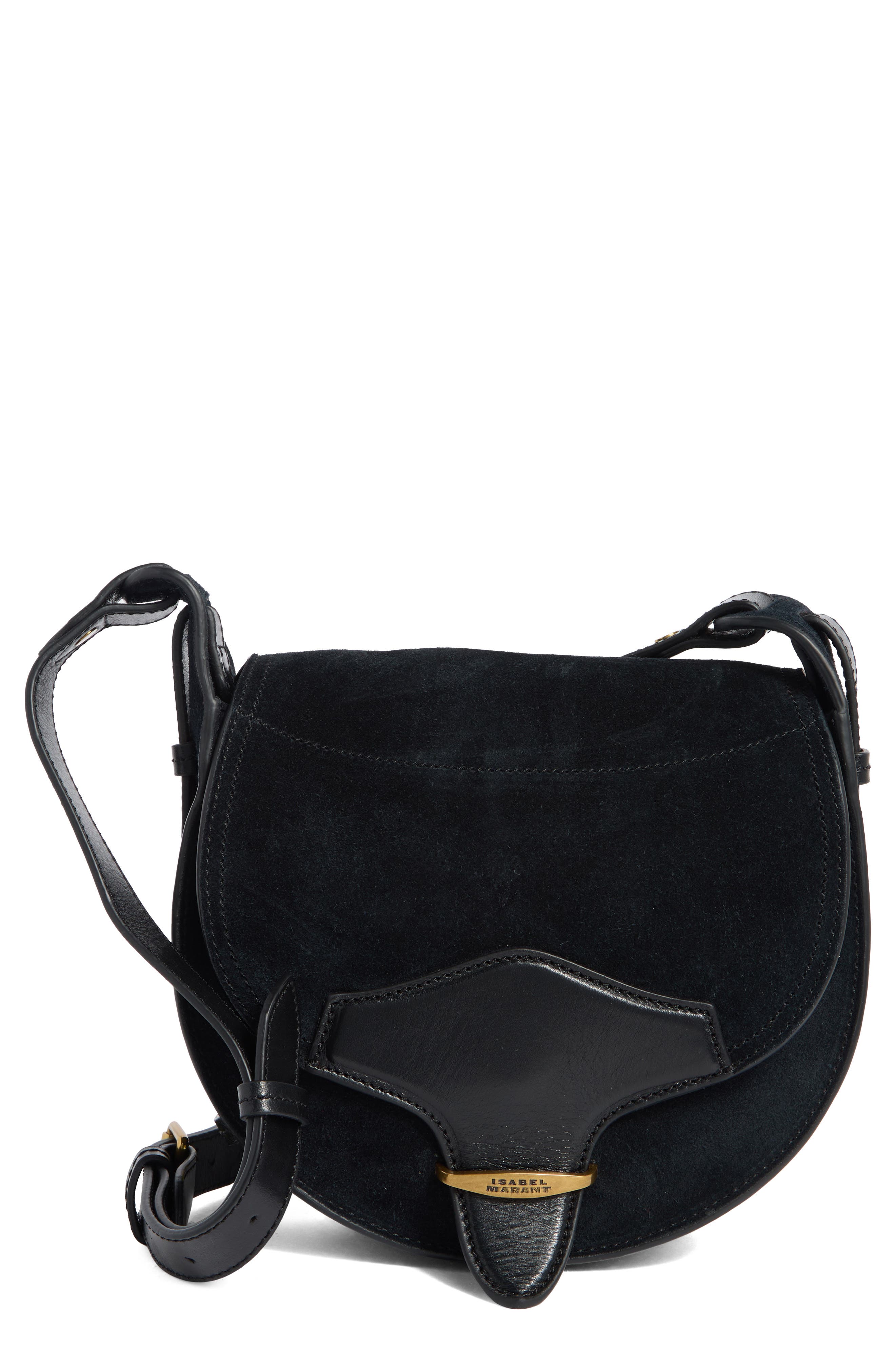 Isabel Marant Botsy Suede Crossbody Bag, Main, color, 