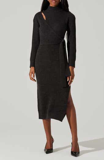 ASTR the Label Audree Long Sleeve Wrap Sweater Dress