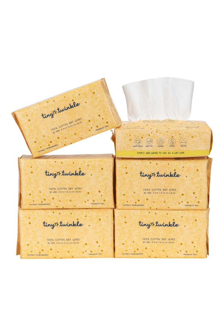 100% Cotton Baby Dry Wipes, Main, color, White