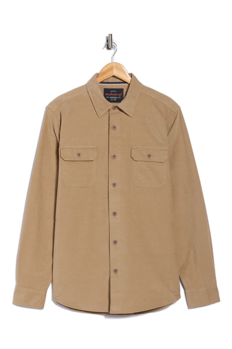 Twill Shirt Jacket, Alternate, color, KHAKI