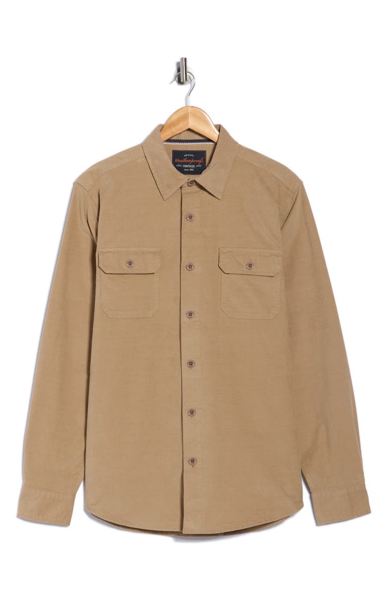 WEATHERPROOF VINTAGE Twill Shirt Jacket, Alternate, color, Khaki