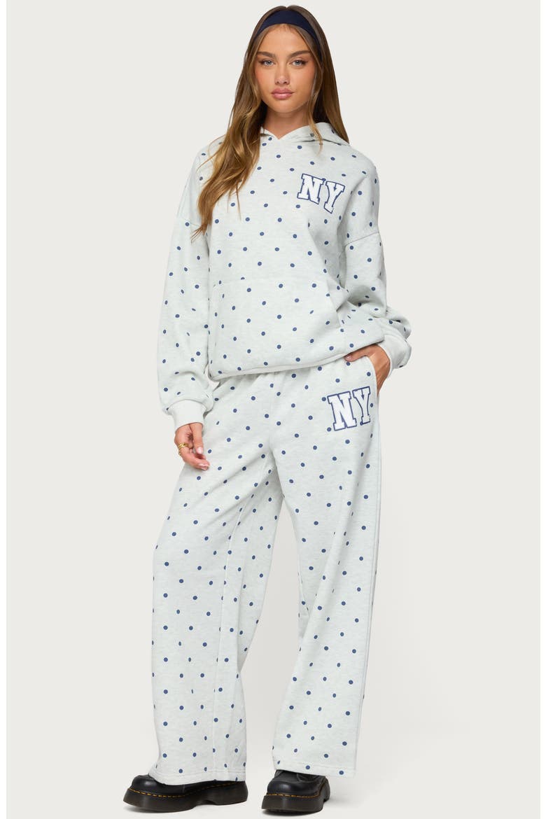 NY Babe Polka Dot Sweatpants, Alternate, color, GRAY-MELANGE