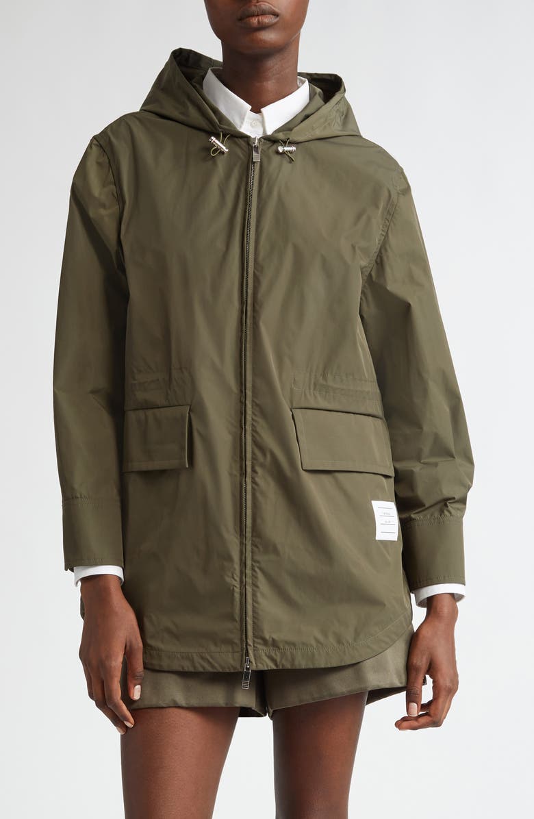Thom Browne Shirttail Hem Hooded Parka, Main, color, 