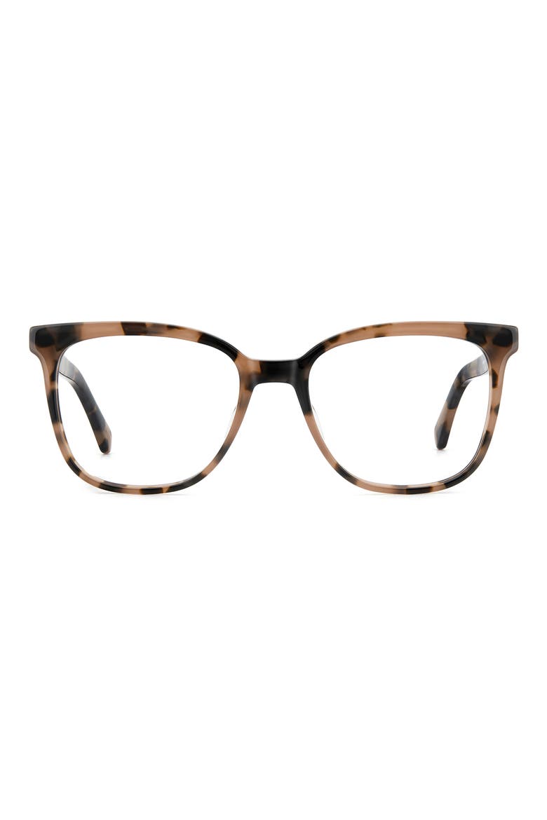 brieana 53mm square reading glasses, Main, color, HAVANA