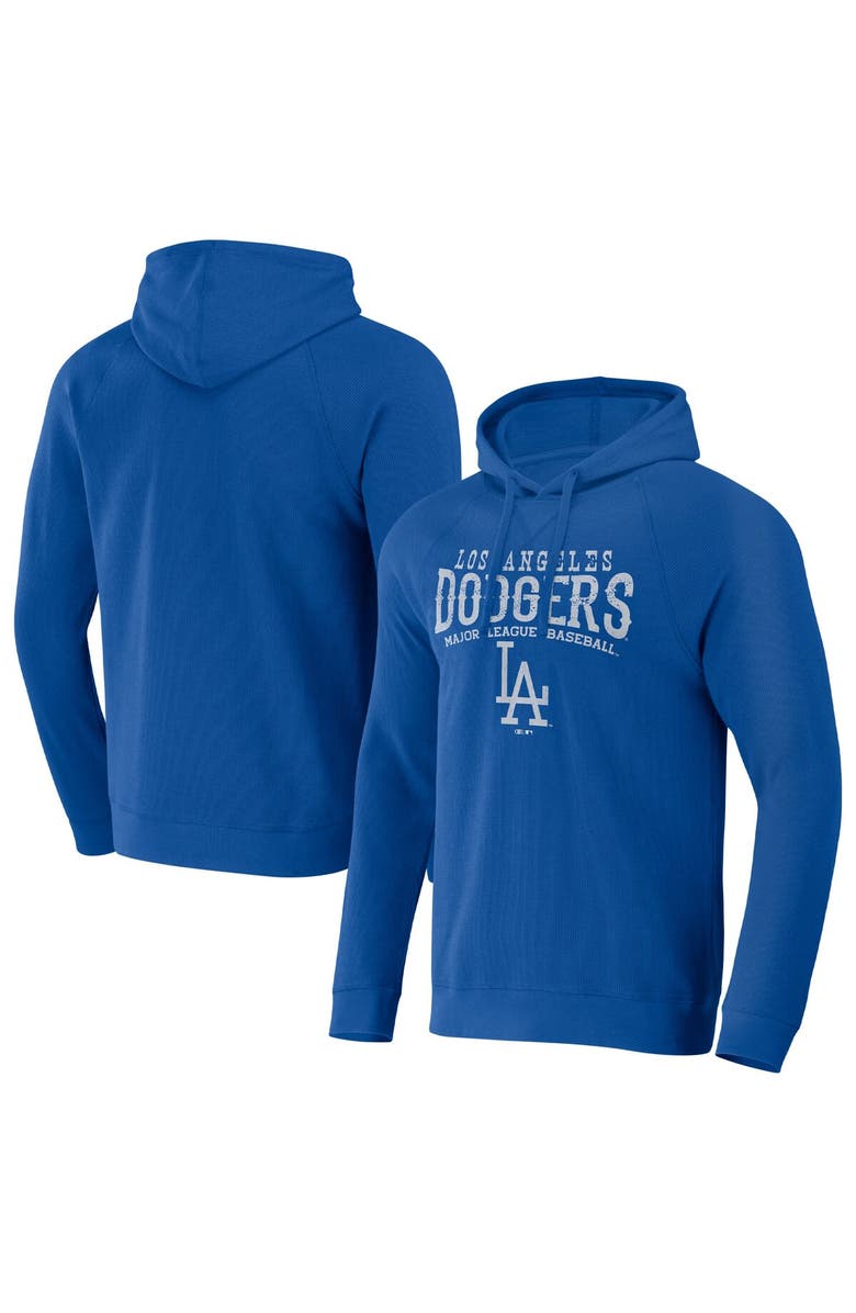 Darius Rucker Collection by Fanatics Men's Darius Rucker Collection by Fanatics Royal Los Angeles Dodgers Waffle-Knit Raglan Pullover Hoodie, Main, color,