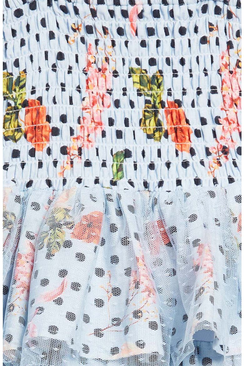 Kids' Tiered Polka Dot Dress, Alternate, color, DUSTY BLUE