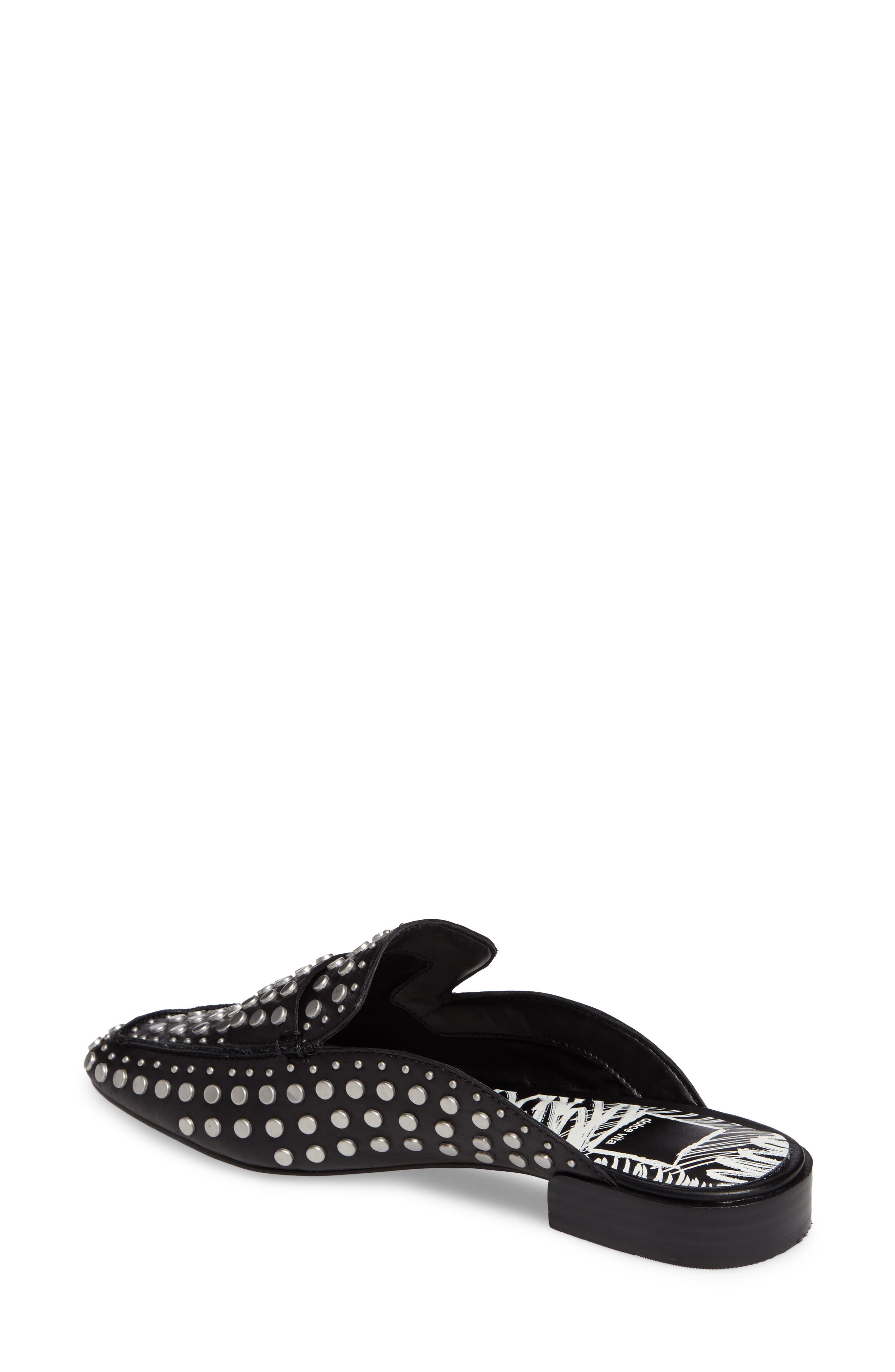 Maura Studded Mule, Alternate, color, BLACK LEATHER