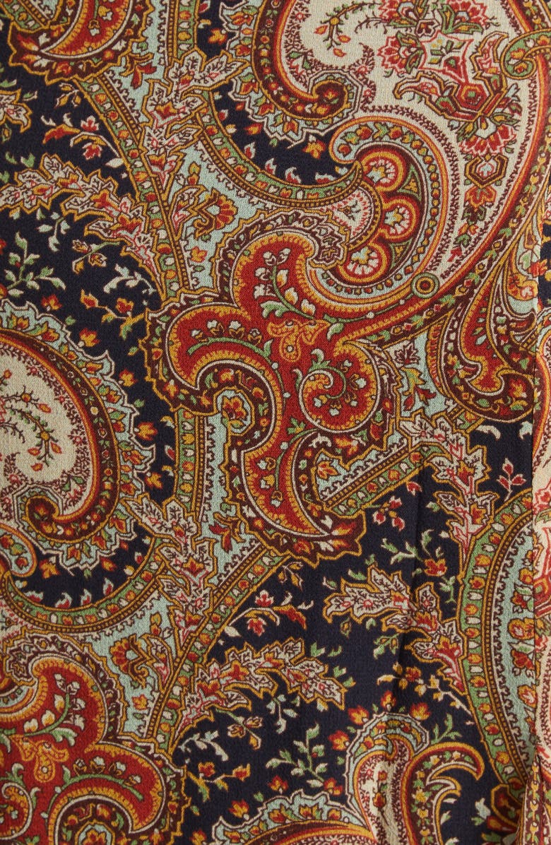 Veronica Beard Adrienne Long Sleeve Silk Dress, Alternate, color, Navy Multi