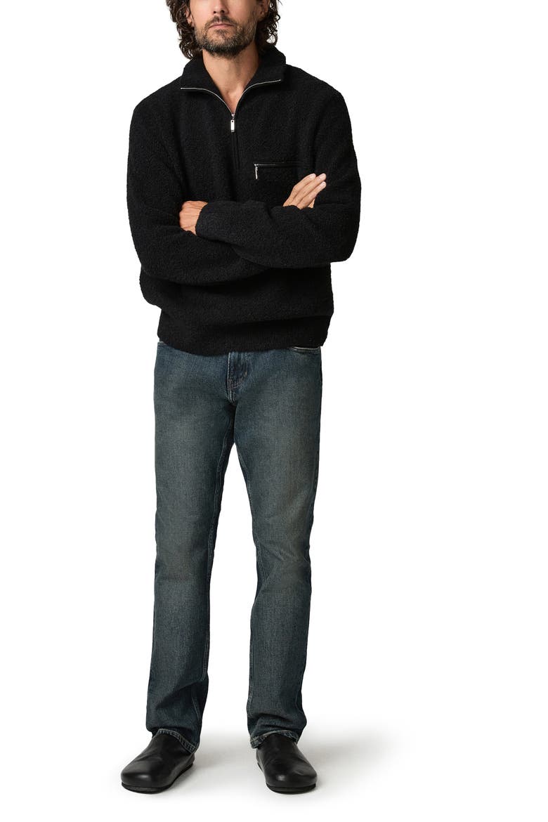 Donover Wool & Cashmere Blend Quarter Zip Sweater, Alternate, color, BLACK