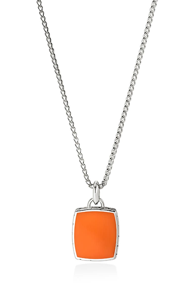 John Hardy Tag Necklace, Sterling Silver, Main, color,