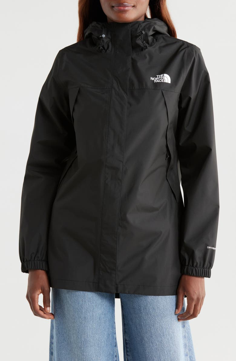 The North Face Antora Waterproof Hooded Rain Parka, Alternate, color, Tnf Black