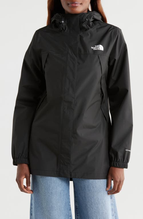 Shop The North Face Antora Waterproof Hooded Rain Parka In Black