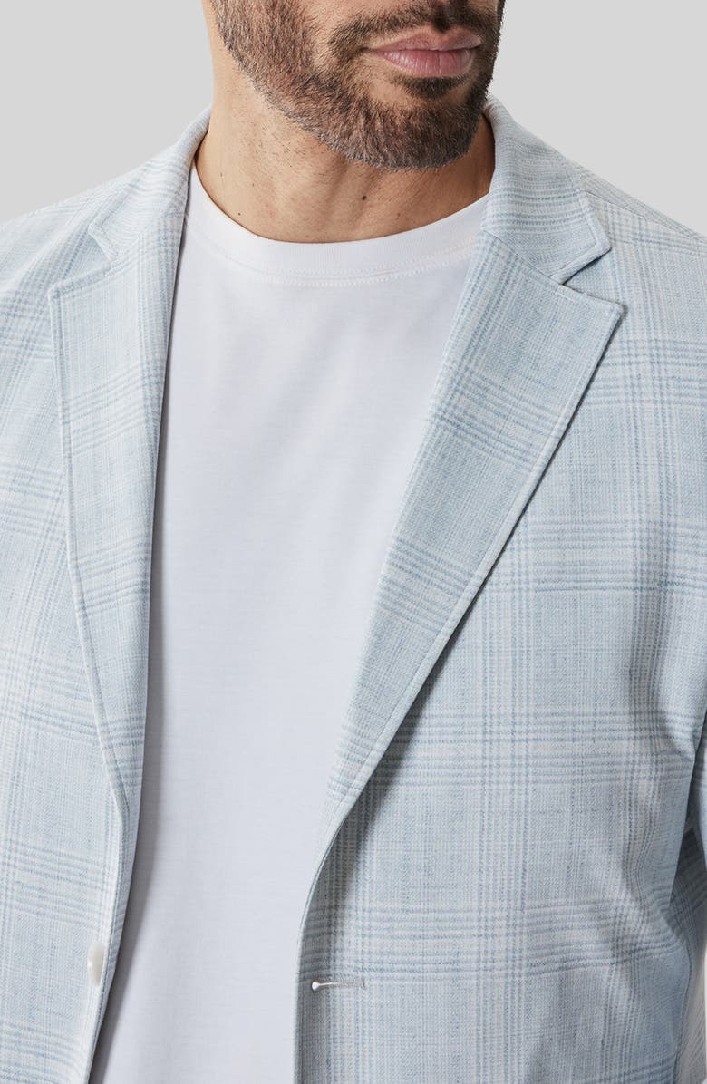 Robert Barakett Vorn Plaid Knit Sport Coat, Alternate, color, Powder Blue