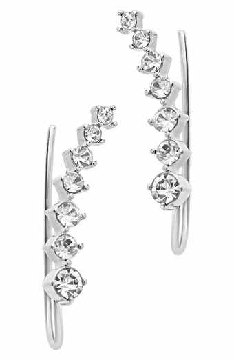 Sterling Forever 14K Gold Plated CZ Crawler Earrings