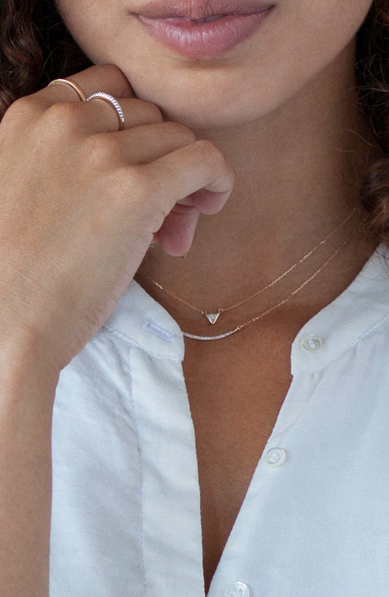 Adina Reyter Large Pavé Curve Pendant Necklace, Alternate, color, 