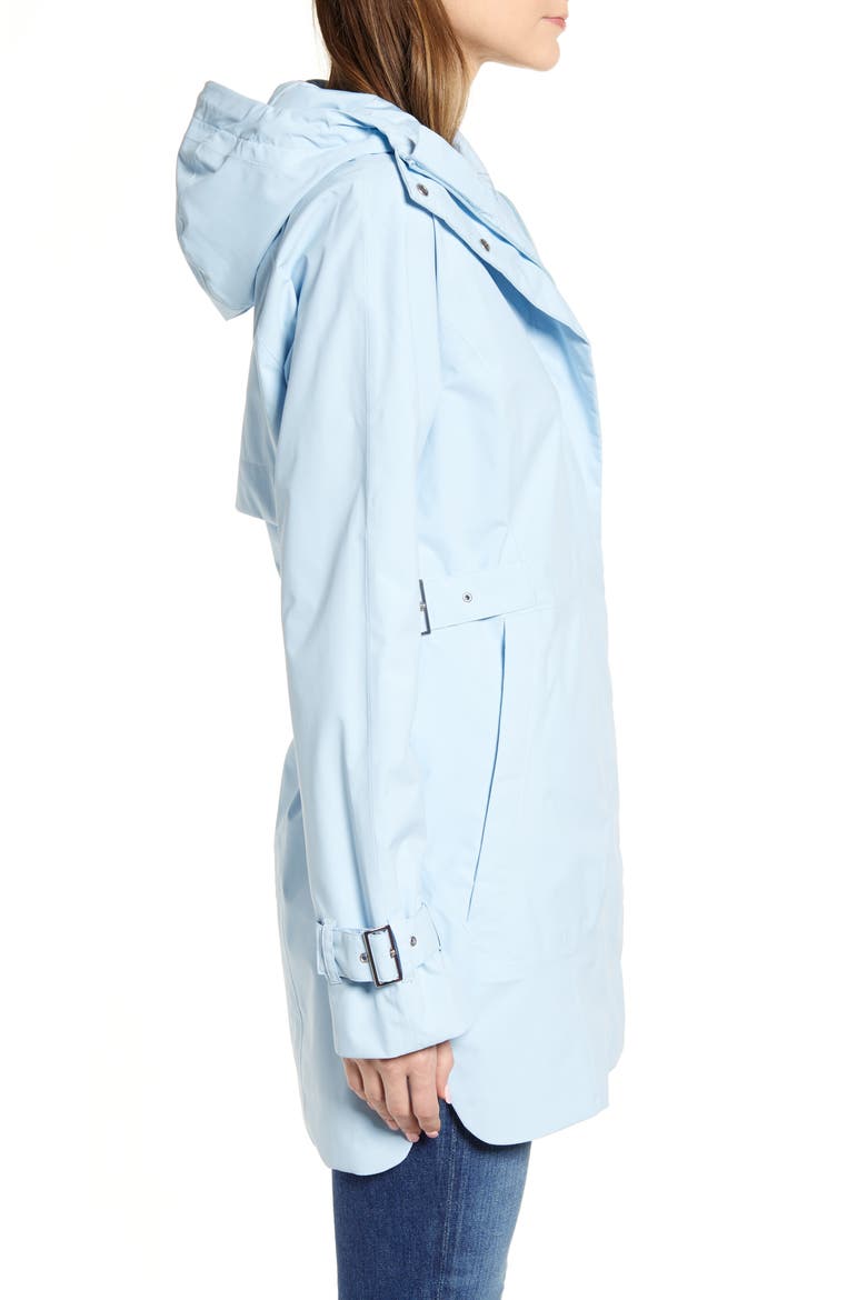 City Breeze Waterproof Trench Raincoat, Alternate, color, ANGEL FALL BLUE
