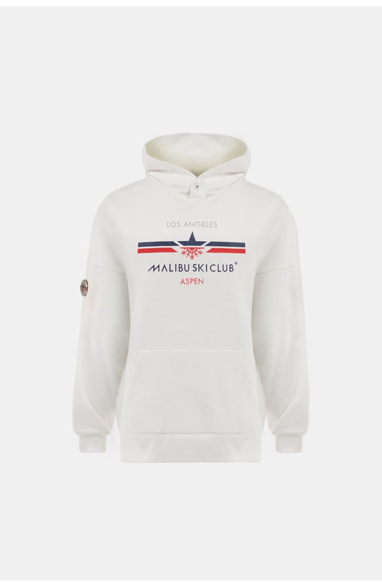 Malibu Ski Club Snow Icon Hoodie, Alternate, color, White