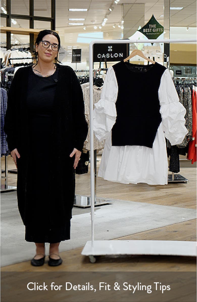 Mixed Media Long Sleeve Minidress, sales video thumbnail