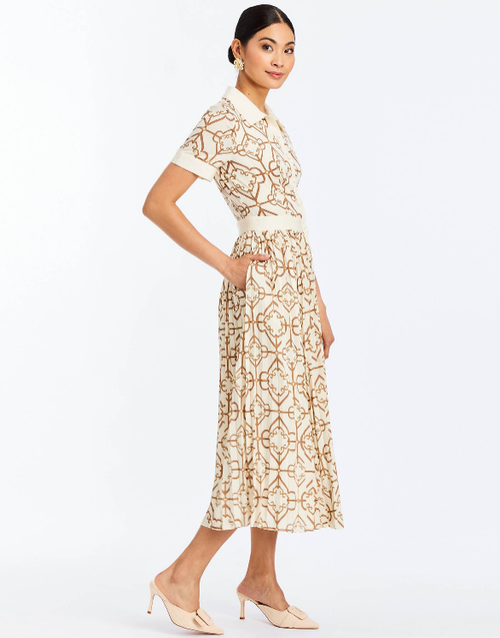 Mestiza New York Billie Collared Shirt Dress In Brown