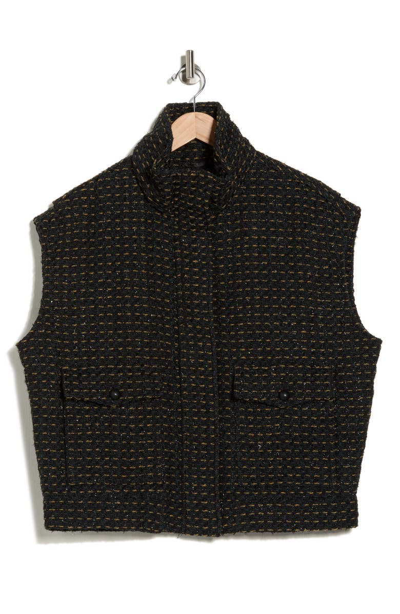 rag & bone Amina Tweed Vest, Alternate, color, Black Multi