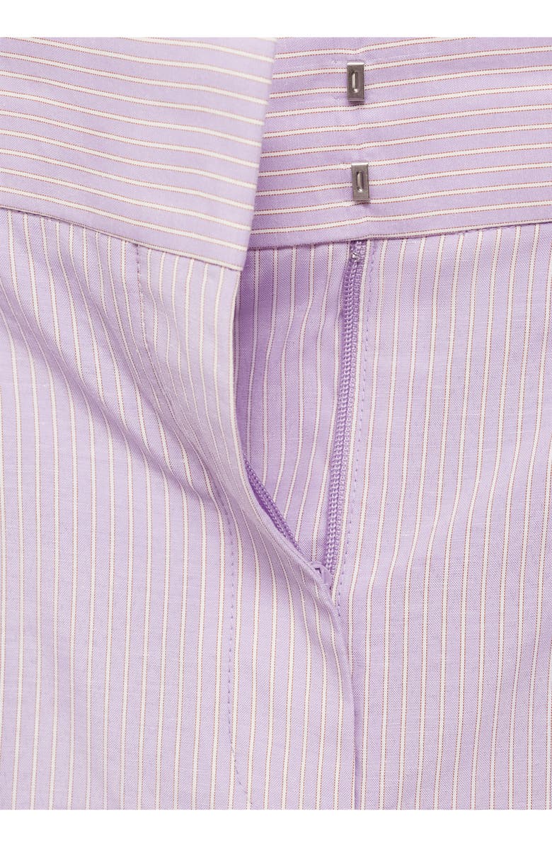 MANGO Pinstripe Wide Leg Pants, Alternate, color, 